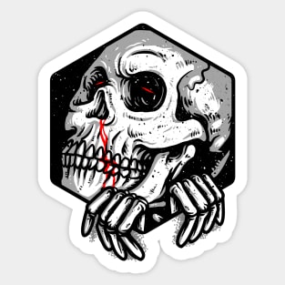 Skull Hexagon Sticker